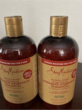 Shea Moisture Manuka Honey Intensive Hydration Shampoo - Gold Cap, Brown Bottle